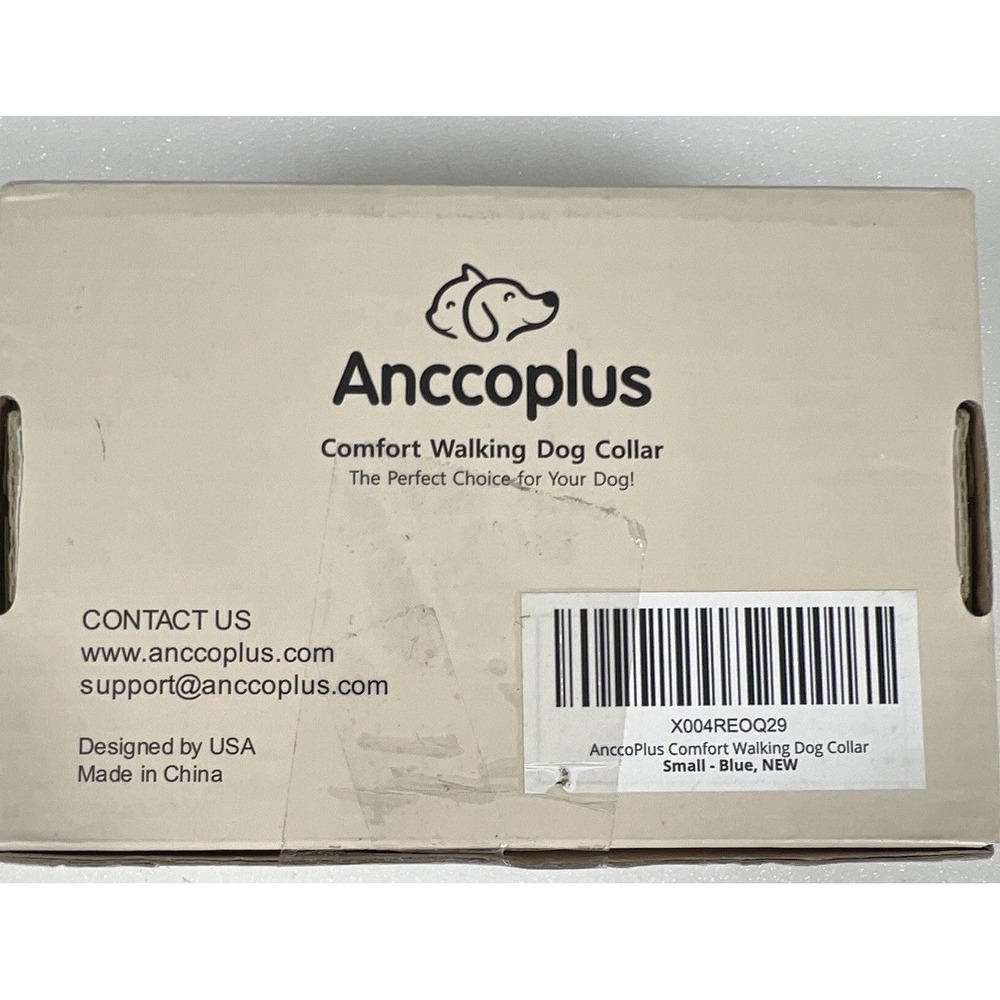 Anccoplus Comfort Walking Dog Collar Small Blue NEW Padded Mesh Heavy Duty - Picture 6 of 7